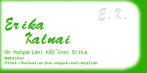 erika kalnai business card